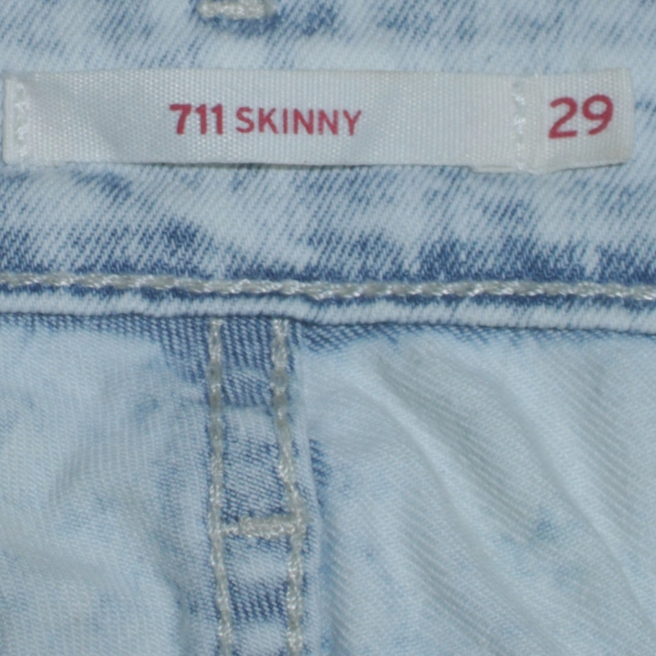 Levi's Women's Blue 711 Skinny Acid Wash Jeans Size 29