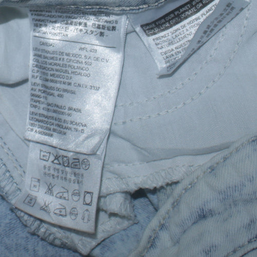 Levi's Women's Blue 711 Skinny Acid Wash Jeans Size 29