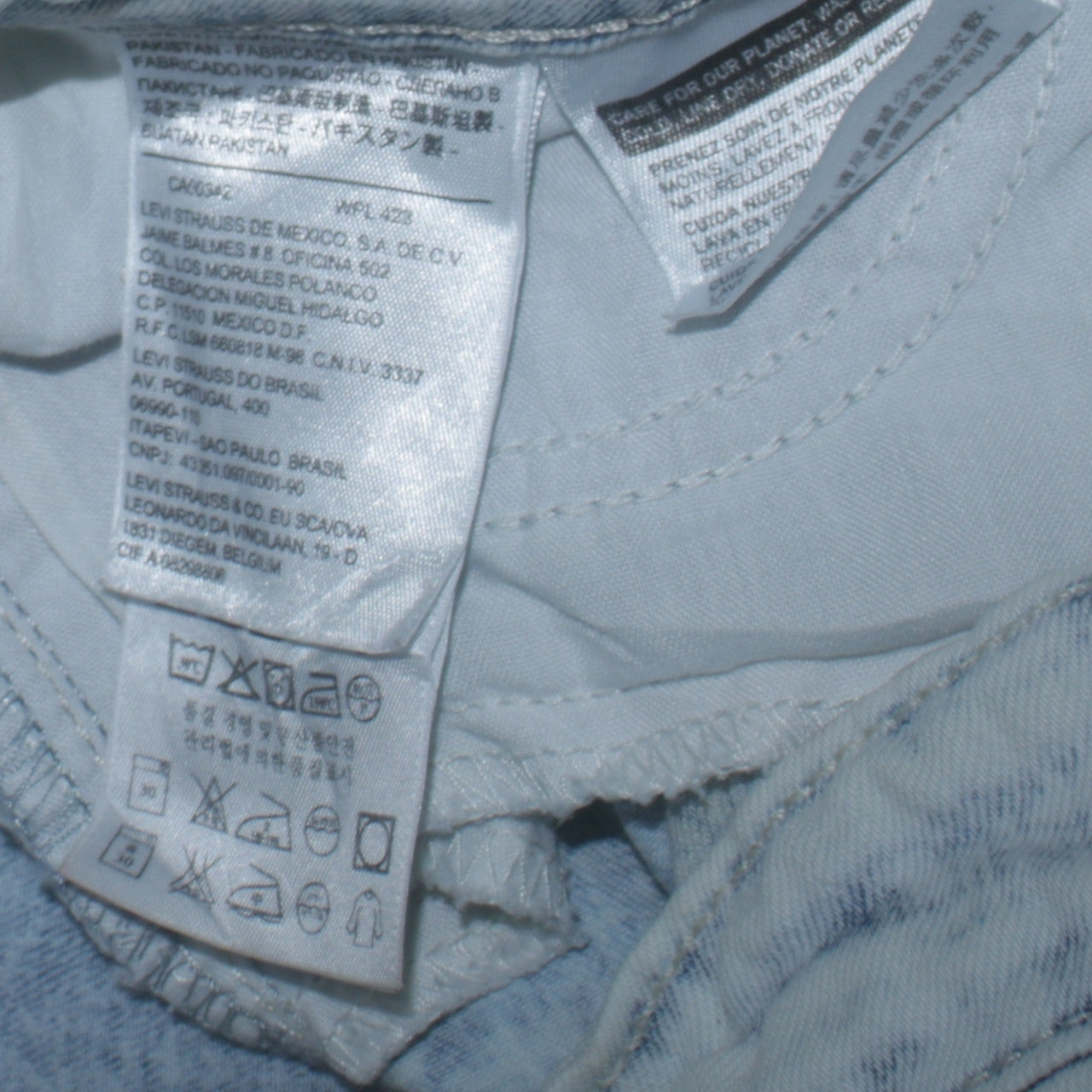 Levi's Women's Blue 711 Skinny Acid Wash Jeans Size 29