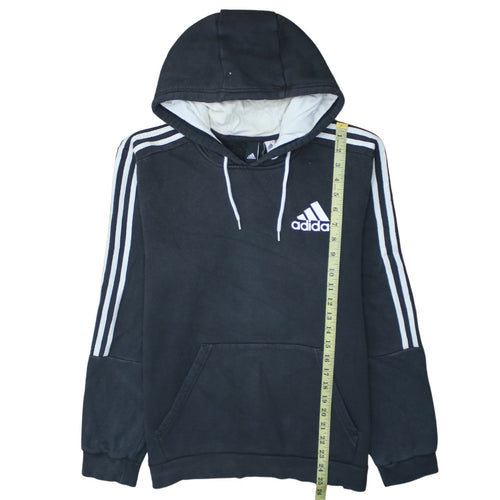 Adidas Men's Black Pullover Hoodie Size M Sports Fleece Sweatshirt