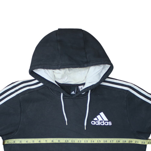 Adidas Men's Black Pullover Hoodie Size M Sports Fleece Sweatshirt