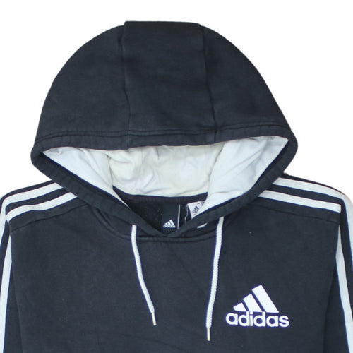 Adidas Men's Black Pullover Hoodie Size M Sports Fleece Sweatshirt