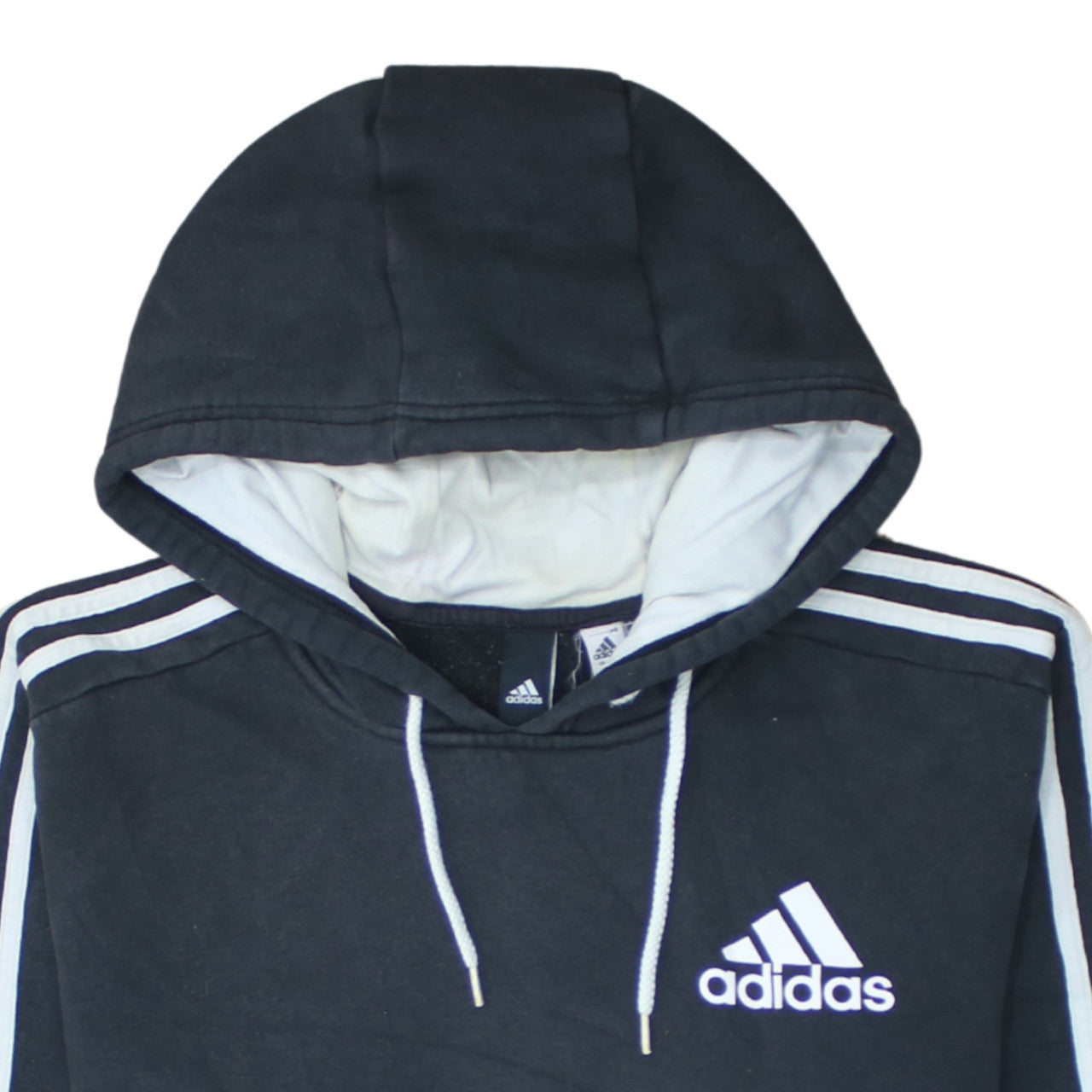 Adidas Men's Black Pullover Hoodie Size M Sports Fleece Sweatshirt