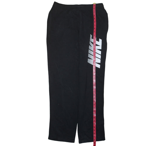 Nike Men's Black M Fleece Track Pants Regular Fit Elastic Waist