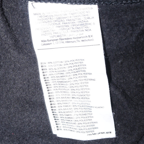 Nike Men's Black M Fleece Track Pants Regular Fit Elastic Waist