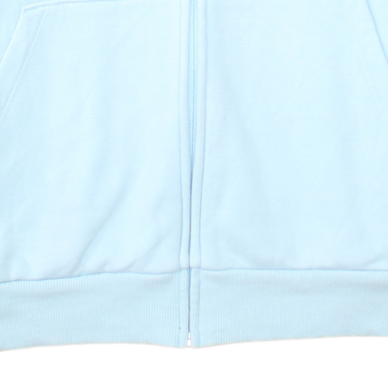 Puma Women’s Light Blue Full Zip Hoodie Size L Cotton Blend