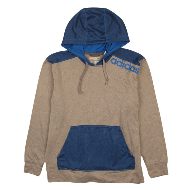 Adidas Men's Brown Blue Ultimate Pullover Hoodie Size L