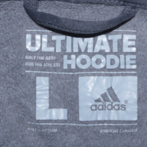 Adidas Men's Brown Blue Ultimate Pullover Hoodie Size L