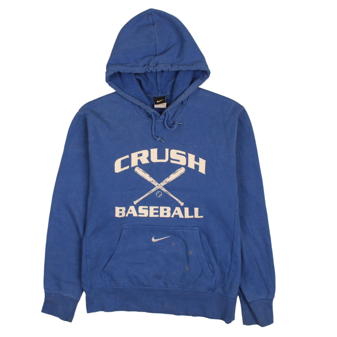 Nike Men's Blue Pullover Hoodie Crush Baseball Graphic M