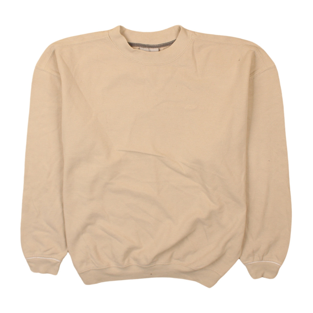 Reebok Men's Beige Crew Neck Pullover Sweatshirt XS