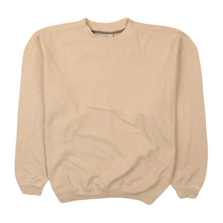 Reebok Men's Beige Crew Neck Pullover Sweatshirt XS