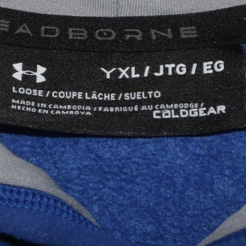 Under Armour Boys Blue XL Pullover Fleece Hoodie with Logo
