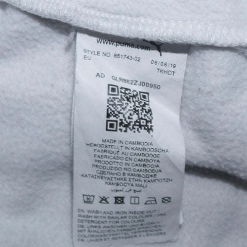 Puma Men's White XL Pullover Hoodie Graphic Logo Sweatshirt