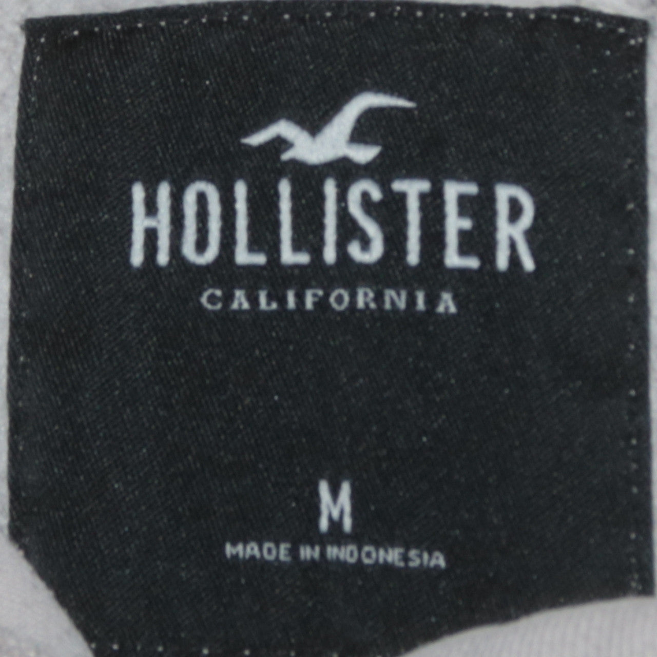 Hollister Men's Beige Pullover Hoodie M Fleece Graphic Logo Sweatshirt