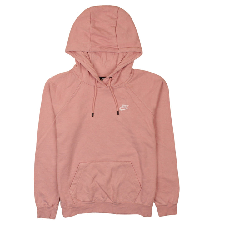 Nike Womens Pink Pullover Hoodie Medium Cotton Blend Casual Sweatshirt