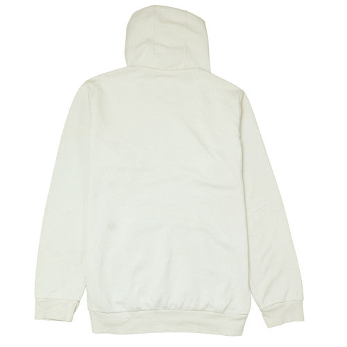 Adidas Men White Pullover Hoodie M Logo Fleece Sweatshirt