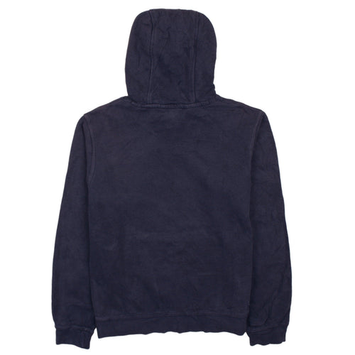 Nike Men's Blue Small Pullover Hoodie with Logo and Drawstring