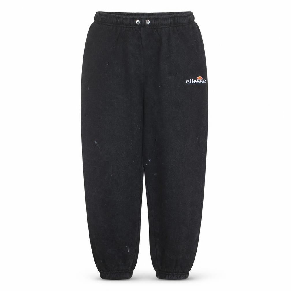 Front view of Ellesse Women's Black Fleece Sweatpants UK 12 Regular Fit
