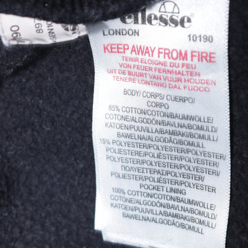 Ellesse Women's Black Fleece Sweatpants UK 12 Regular Fit