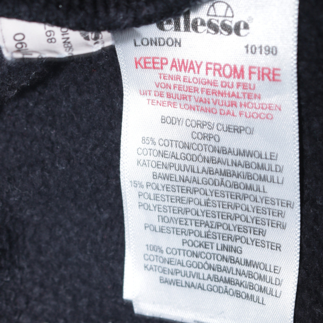 Ellesse Women's Black Fleece Sweatpants UK 12 Regular Fit