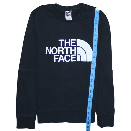 The North Face Boys Black M Crew Neck Pullover Sweatshirt Cotton Logo