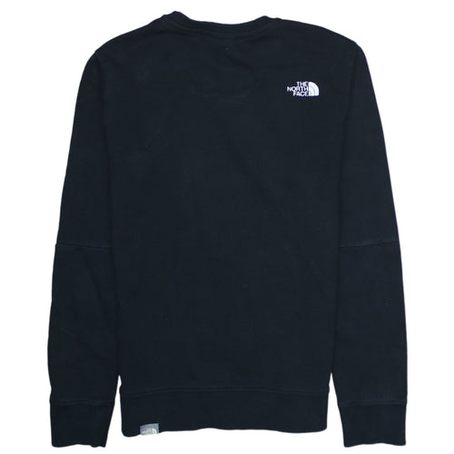 The North Face Boys Black M Crew Neck Pullover Sweatshirt Cotton Logo