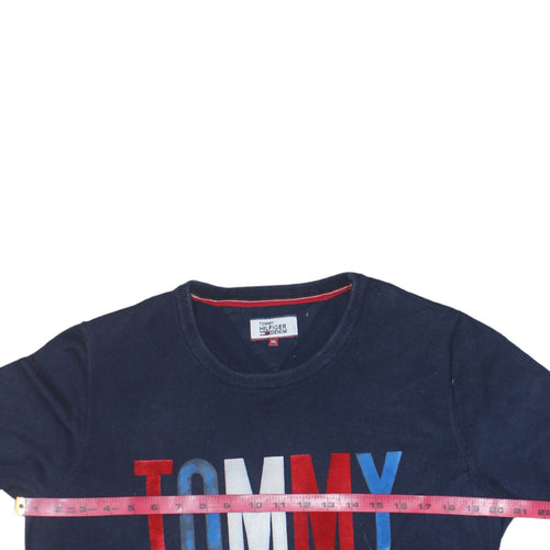 Tommy Hilfiger Men's Blue XL Pullover Sweatshirt Crew Neck Logo