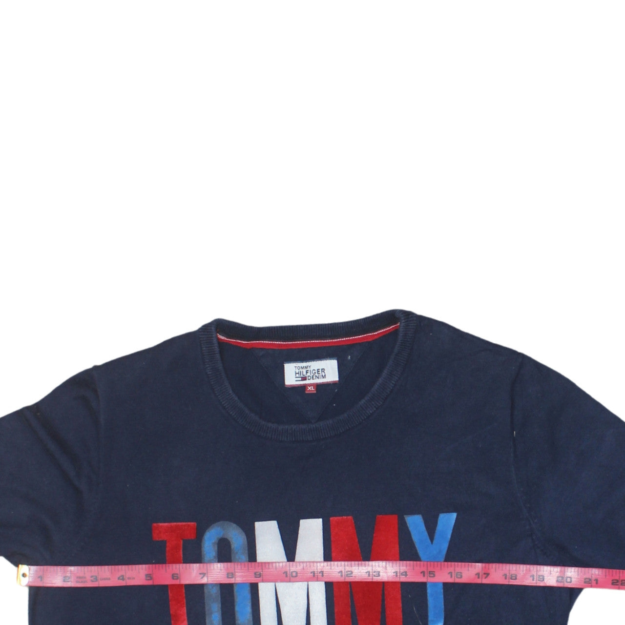 Tommy Hilfiger Men's Blue XL Pullover Sweatshirt Crew Neck Logo