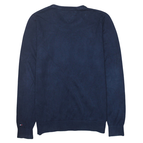 Tommy Hilfiger Men's Blue XL Pullover Sweatshirt Crew Neck Logo