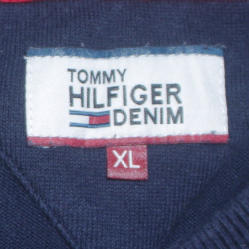 Tommy Hilfiger Men's Blue XL Pullover Sweatshirt Crew Neck Logo