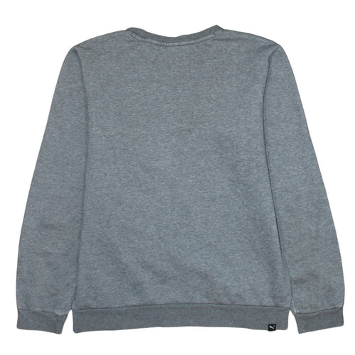 Puma Boys Grey Crew Neck Pullover Sweatshirt 15-16 Years Logo Print