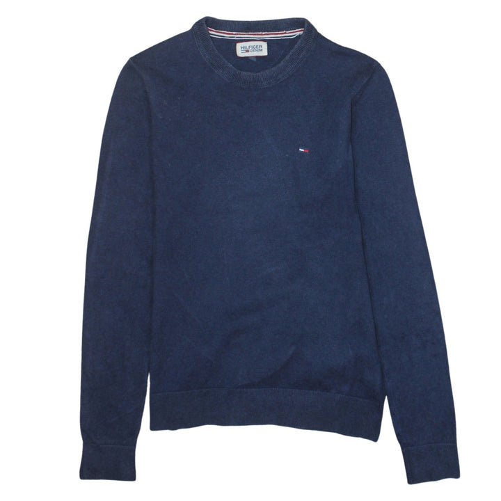 Tommy Hilfiger Men's Blue Crew Neck Cotton Pullover Jumper M
