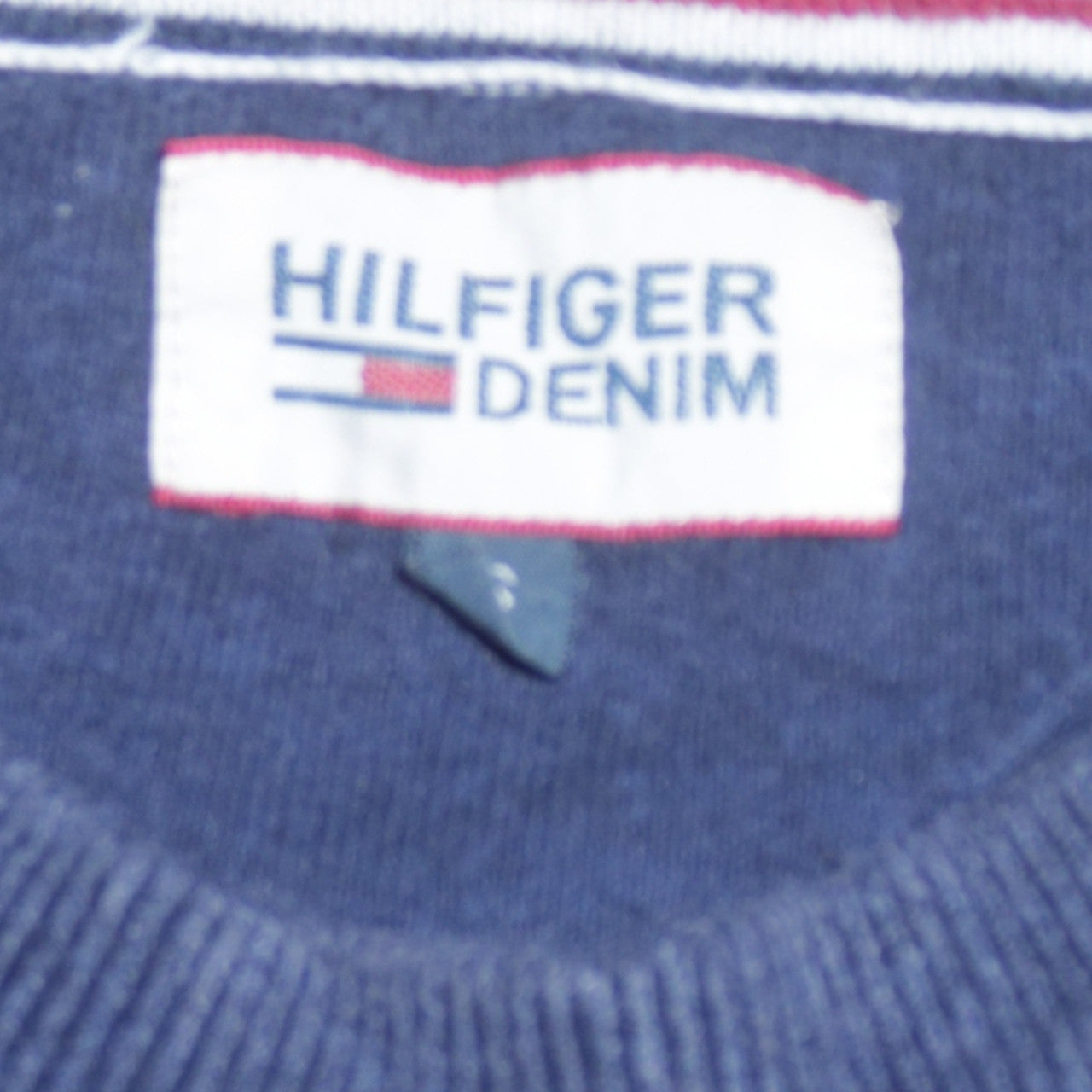 Tommy Hilfiger Men's Blue Crew Neck Cotton Pullover Jumper M