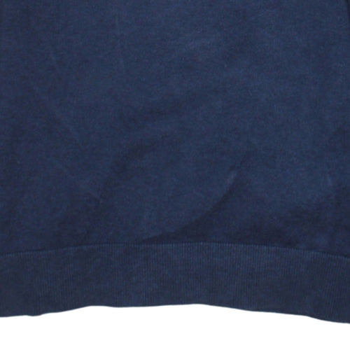 Tommy Hilfiger Men's Blue Crew Neck Cotton Pullover Jumper M