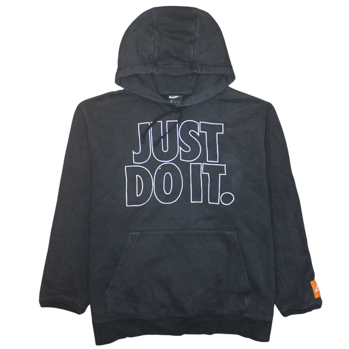 Nike Men's Black 2XL Pullover Hoodie Just Do It Fleece Sweatshirt