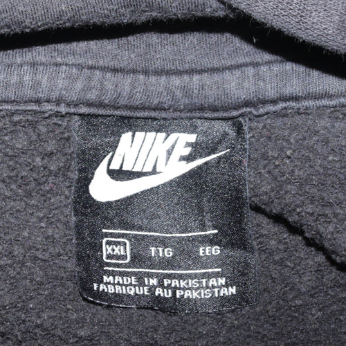 Nike Men's Black 2XL Pullover Hoodie Just Do It Fleece Sweatshirt