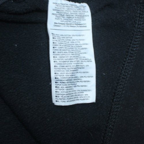 Nike Men's Black Pullover Hoodie Small Regular Fit Fleece Sweatshirt