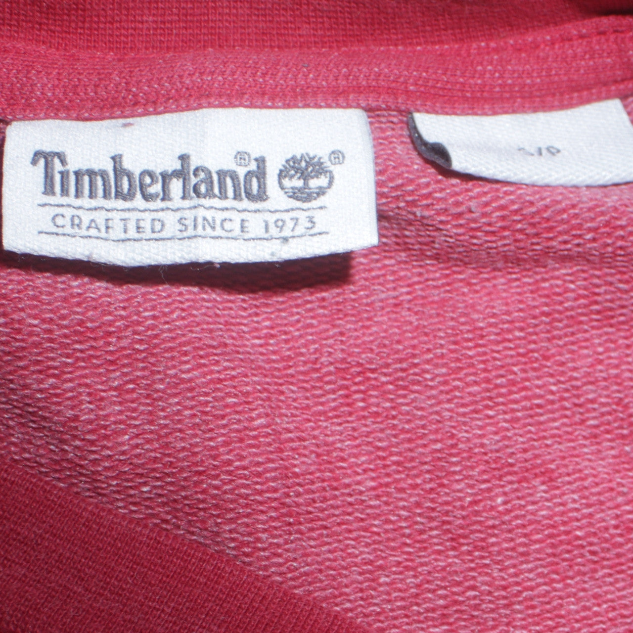 Timberland Men’s Red Crew Neck Cotton Pullover Sweatshirt Size M