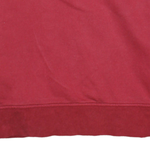 Timberland Men’s Red Crew Neck Cotton Pullover Sweatshirt Size M