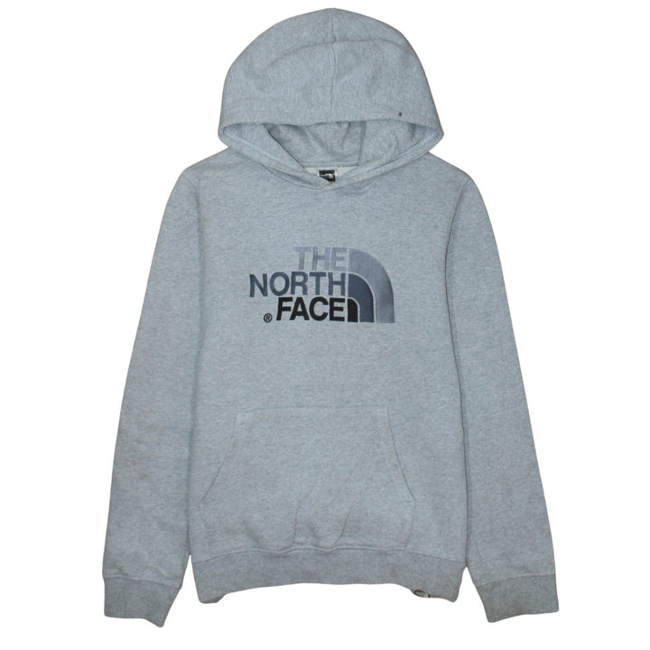 The North Face Boys Grey XL Pullover Hoodie Fleece Logo Sweatshirt