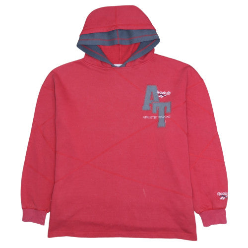Reebok Men's Red Pullover Hoodie M Athletic Training Fleece