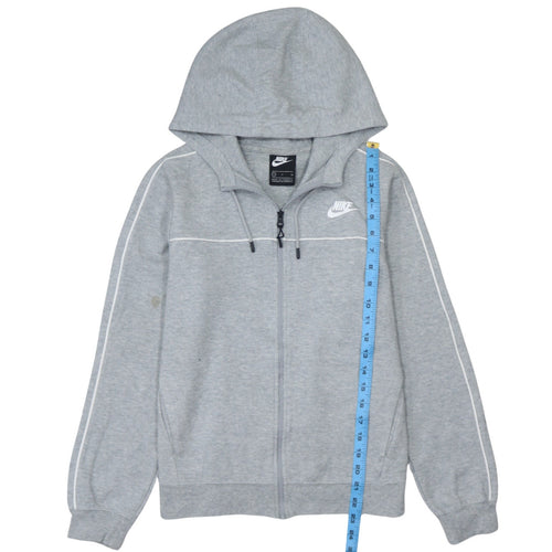 Nike Men's Grey Full Zip Hoodie S Regular Fit Sportswear