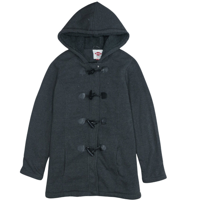 Lee Cooper Womens Charcoal Hooded Buckle Cape Coat Size 16