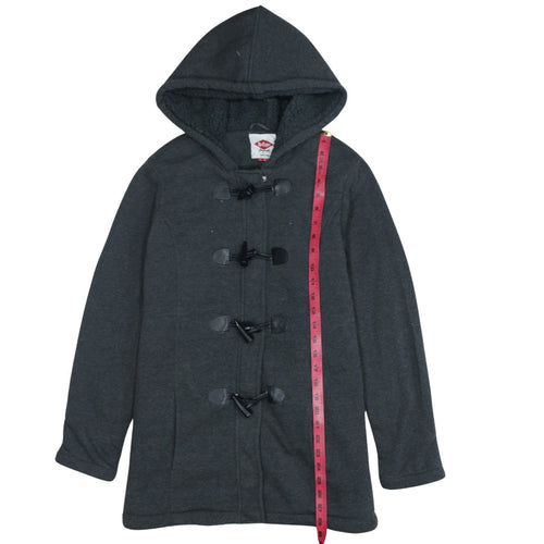 Lee Cooper Womens Charcoal Hooded Buckle Cape Coat Size 16