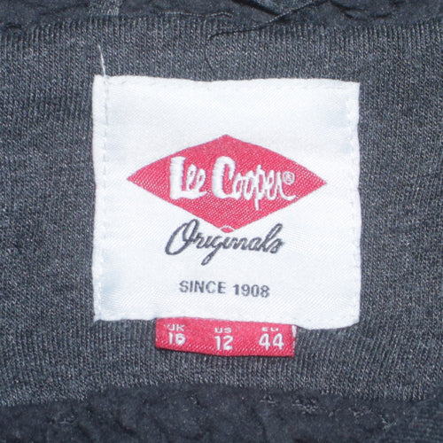 Lee Cooper Womens Charcoal Hooded Buckle Cape Coat Size 16