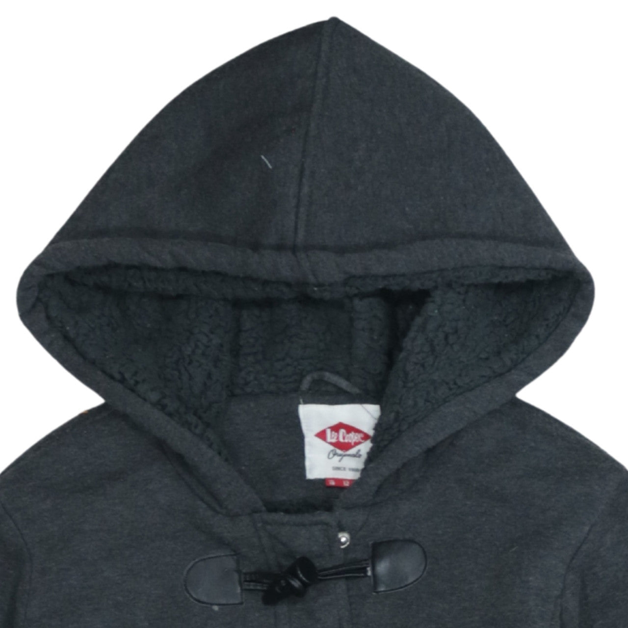 Lee Cooper Womens Charcoal Hooded Buckle Cape Coat Size 16