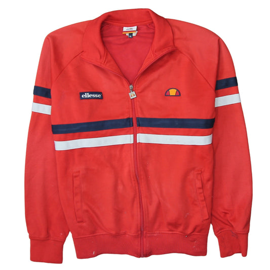 Ellesse Men's Red XL Track Jacket Full Zip Retro Sportswear