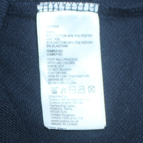 DKNY Jeans Women's Navy Blue Sequin Logo Pullover Sweatshirt Size S