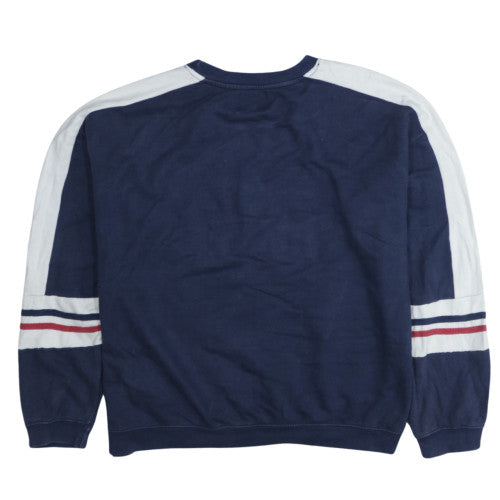 Pull & Bear Women's Navy Skull Valley Crew Neck Sweatshirt Size S
