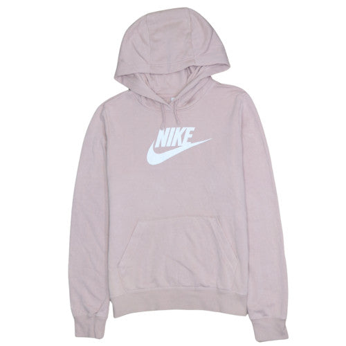 Nike Women's Pink Pullover Hoodie Small Logo Graphic Sweatshirt